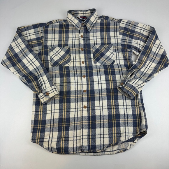 Vintage Big Mac Mens Size LT Large-Tall Blue Plaid Flannel Shirt *Read Desc - Picture 1 of 8